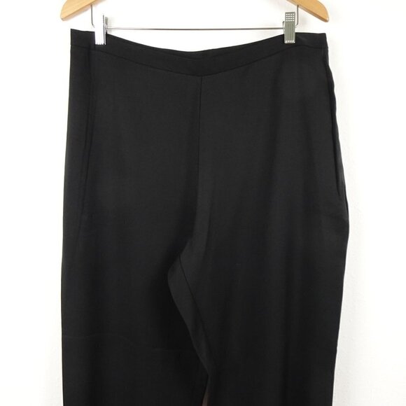 Natori Sanded Twill Pants Women's 16 Black Tapered Lightweight - Picture 2 of 11